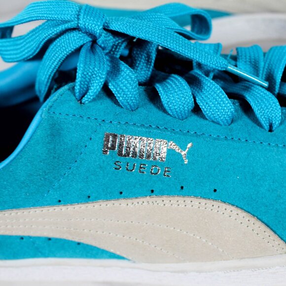 PUMA Suede Classic Aqua Blue White Mens Size 13 Sneaker Tennis Shoe main image 7